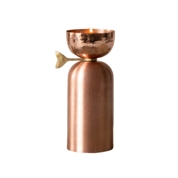 Handcrafted Copper Candle Holder | Elegant Decor for Any Space
