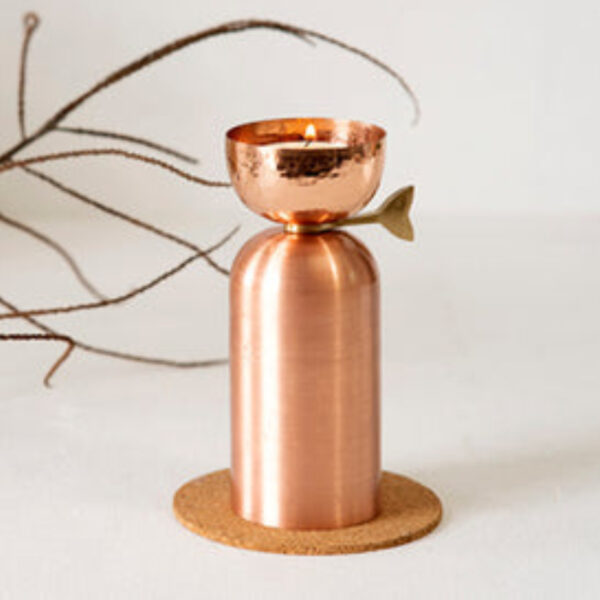 Handcrafted Copper Candle Holder | Elegant Decor for Any Space - Image 3