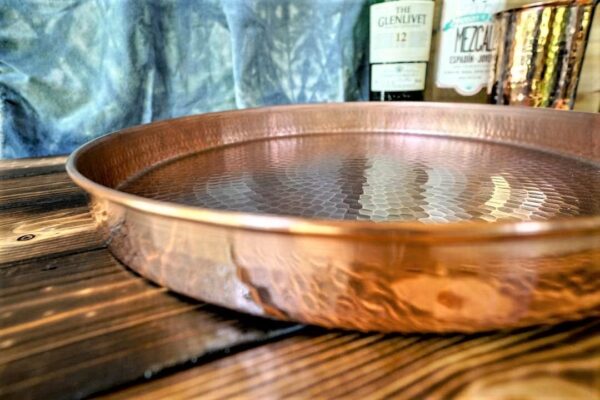 Copper Round Serving Tray - Image 2