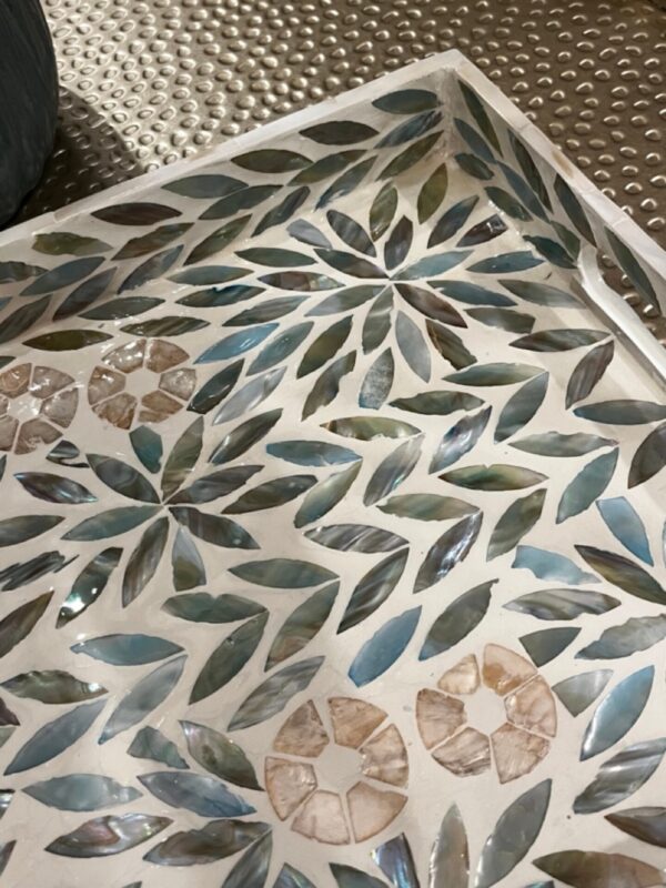 Mop Flower Pattern Tray | Premium Large Tray | Spacious & Stylish for Every Occasion - Image 4