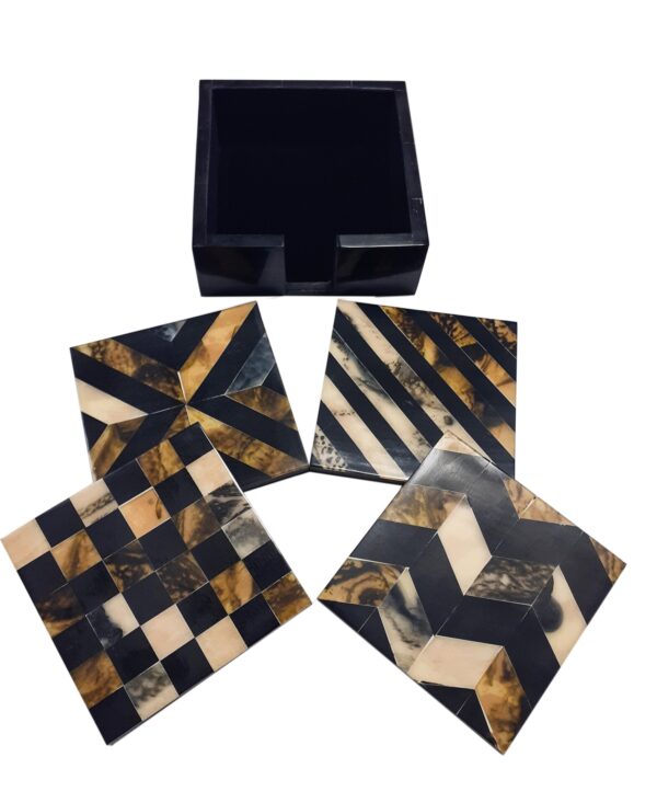 Horn Coasters | Luxury Drink Coasters | Elegant & High-End Table Protection - Image 2