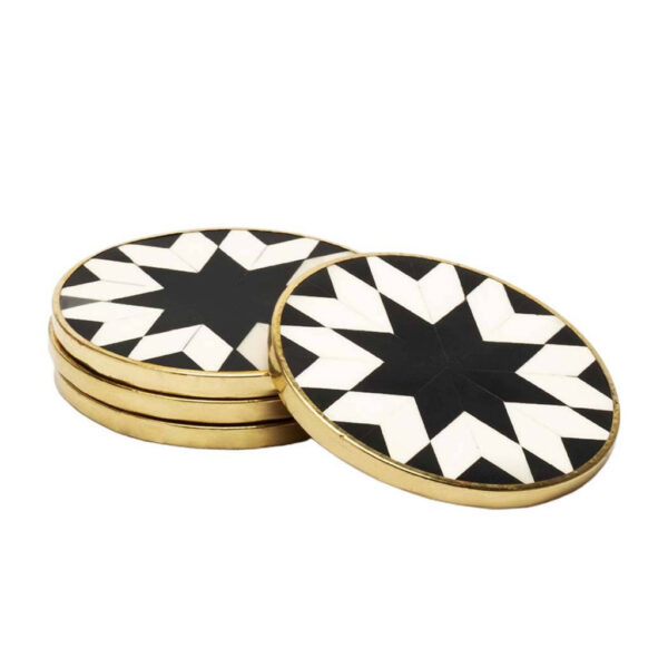Bone Round Coasters | Handcrafted Round Coasters | Stylish & Protective Drink Mats - Image 2